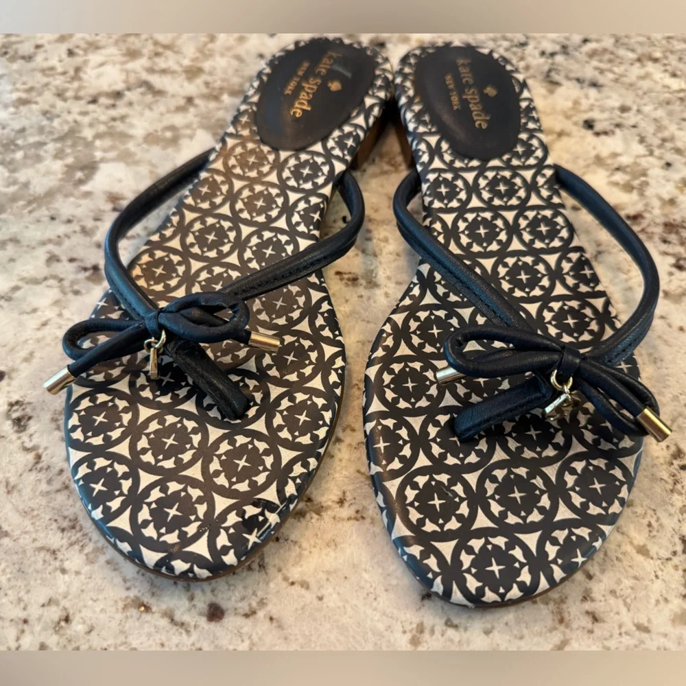 Kate Spade Navy‎ Blue Sandals Chic Slip-On